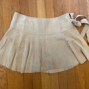 Joie Suede Mini Skirt with Side Tie